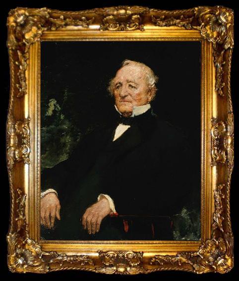 framed  William Holman Hunt Charles Sumner portrait William Morris Hunt, ta009-2